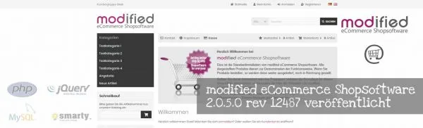 modified eCommerce Shopsoftware 2.0.5.0 rev 12487 veröffentlicht