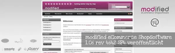 modified eCommerce Shopsoftware 1.06 rev 4642 SP4 veröffentlicht